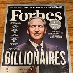 Forbes Magazine Howard Schultz (2016 Edition)